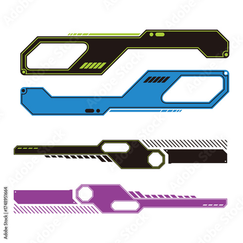 template sticker shape cyberpunk style