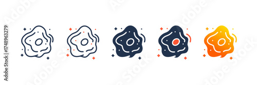 Nebula icon set multiple style collection