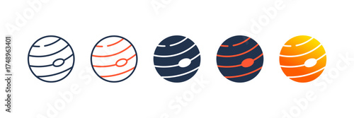 Jupiter icon set multiple style collection
