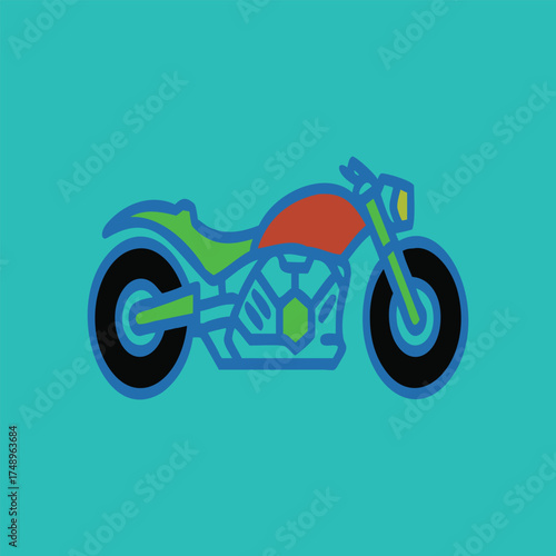 vector illustration of a motorcycle  Ai generated