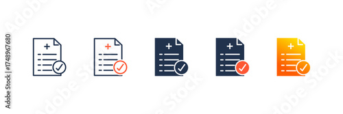Qualified Expenses icon set multiple style collection