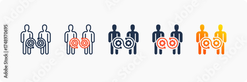 Devops Adoption icon set multiple style collection