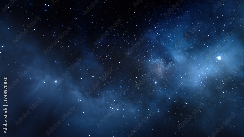 Naklejka premium Starry Night Sky Digital Artwork for Wallpaper and Background Design