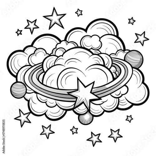 Celestial Symphony of Colors: An Ethereal Nebula Bursting with Cosmic Splendor