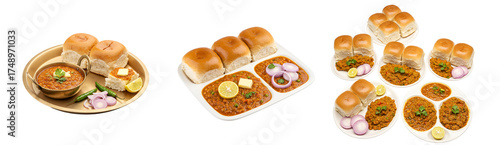 Wallpaper Mural Delicious pav bhaji indian street food recipe mumbai style served with butter and veggies tasty meal cuisine on transparent background Torontodigital.ca