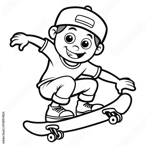 Skateboarder Performing Spectacular Tricks Mid-Air