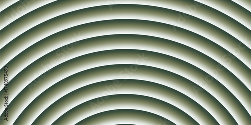 Concentric arched lines create a subtle gradient on a gray green background.