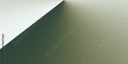 A subtle gradient background transitions from a bright white to a deep olive green creating a sophisticated and modern aesthetic.