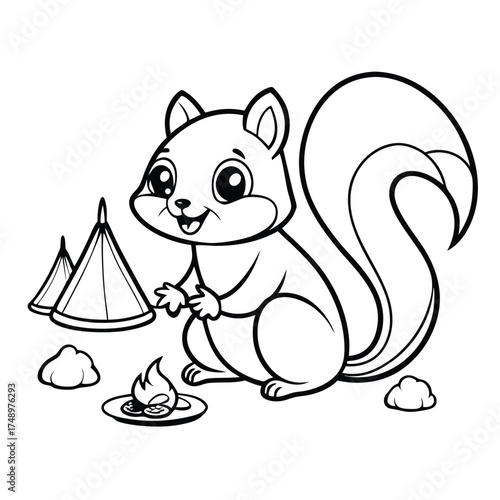 Squirrel's Autumn Foraging Adventure: Scavenging for Buried Treasures