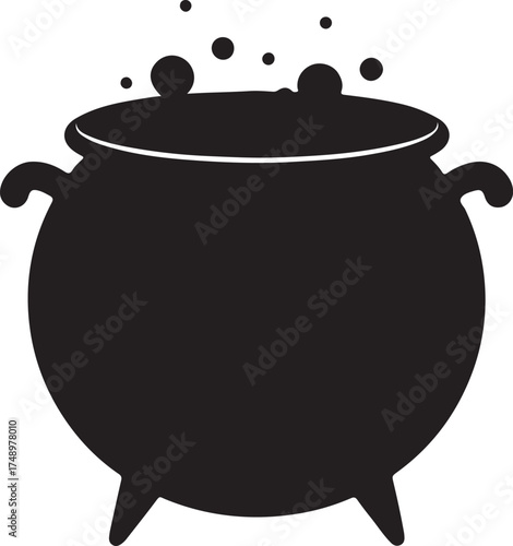 A bubbling cauldron silhouette