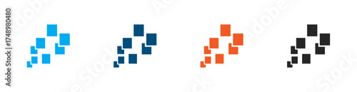 Data flow icon. Solid vector icon.