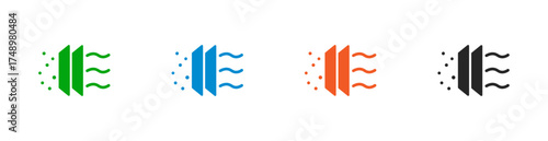 Dust filter icon. Solid vector icon.
