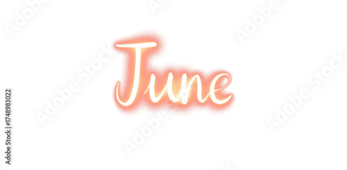 June Summer-Themed Neon Lettering