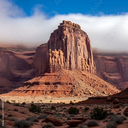 Wallpaper Mural Monument Valleys Majestic Butte - A Desert Landscape in Utah. Torontodigital.ca