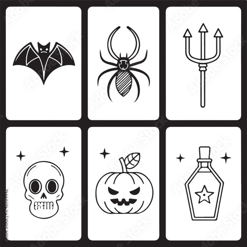 Halloween Icons Set - Spooky Designs