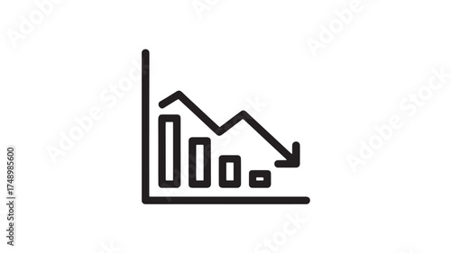 Financial graph showing a sharp decline, symbolizing economic downturn and loss.