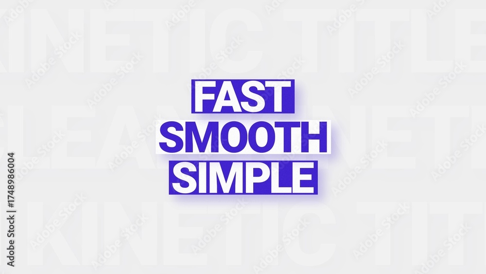Clean Kinetic Title 02 Stock Template | Adobe Stock