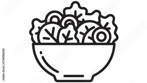 Fresh green salad in a simple bowl, a healthy and vibrant meal choice