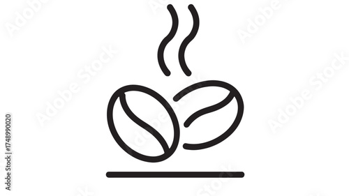 Aromatic coffee beans steaming with warmth and flavor