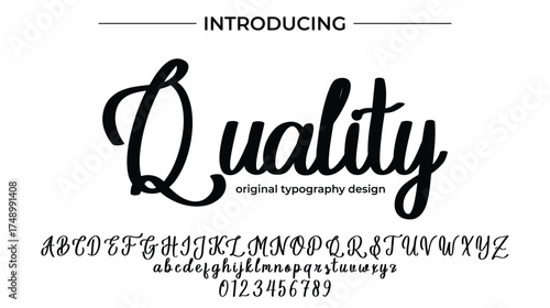 Quality Font Stylish brush painted an uppercase vector letters, alphabet, typeface