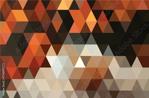 Abstract Geometric Triangles in Warm Orange and Brown Tones
