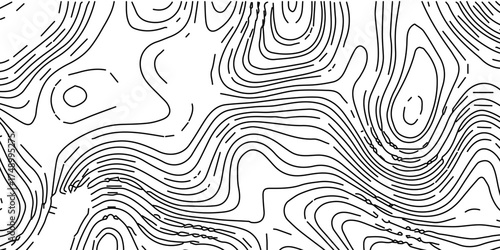 Abstract black and white seamless geometric pattern with decorative vector lines for a modern art wallpaper design