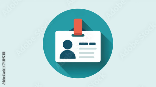Vector art of identification card with user profile