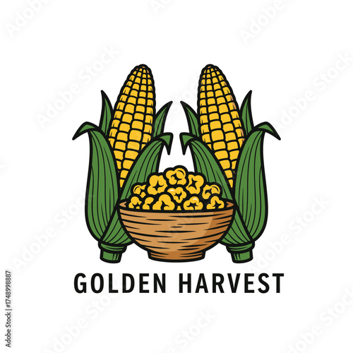  corn farm yellow golden food  button block health ingredient green  peeled