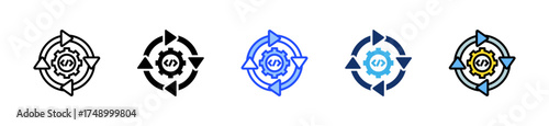 Iterative Development Icon Collection With Multiple Styles