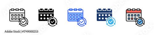 Sprint Planning Icon Collection With Multiple Styles