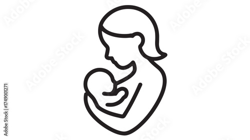 Gentle embrace of a mother holding her newborn baby, symbol of love and care.