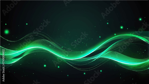 Futuristic glowing blue abstract background with light waves and space design