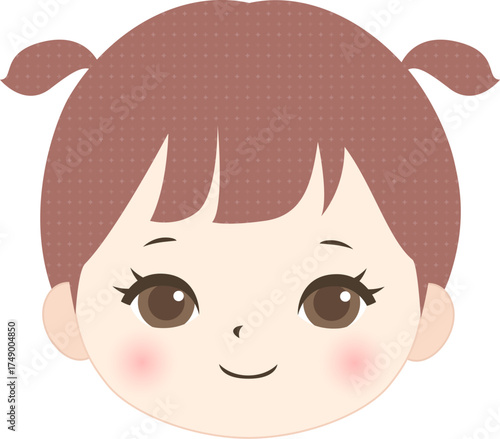 正面を向いた幼い女の子