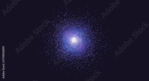 A mesmerizing spiral galaxy, composed of countless twinkling stars and cosmic dust, illuminates the vast, mysterious expanse of deep space with its ethereal glow.