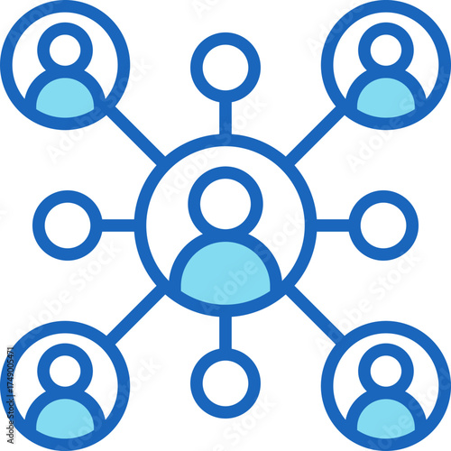 Informal Networking blue icon