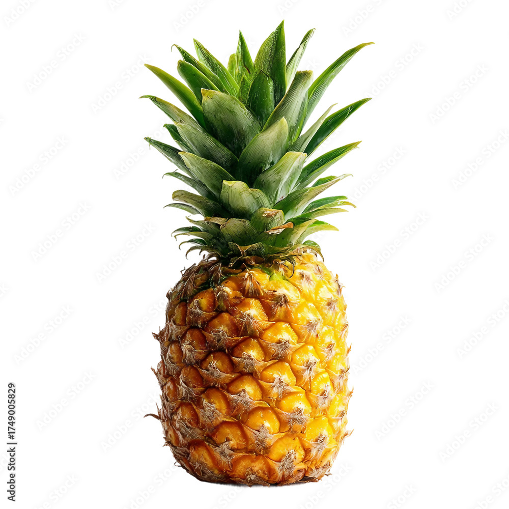 Fototapeta premium Fresh pineapple on a white background