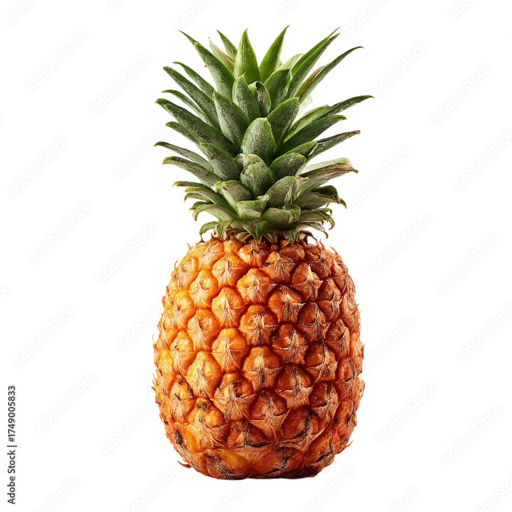 Fototapeta premium Fresh pineapple on a white background