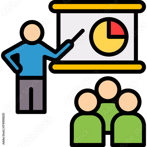 Practical Course lineal color icon