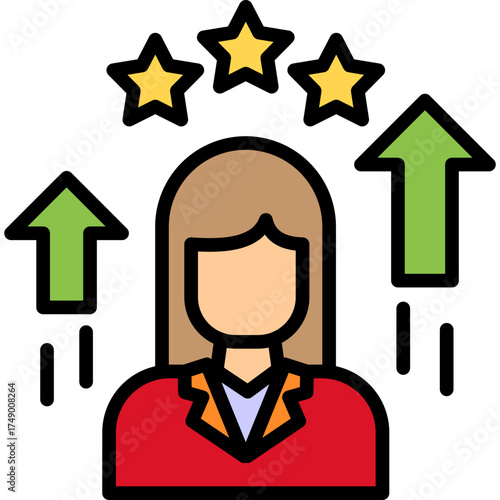 Self Improvement lineal color icon