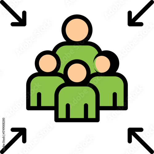 Informal Gatherings lineal color icon