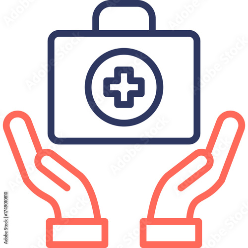 Health Services line color icon
