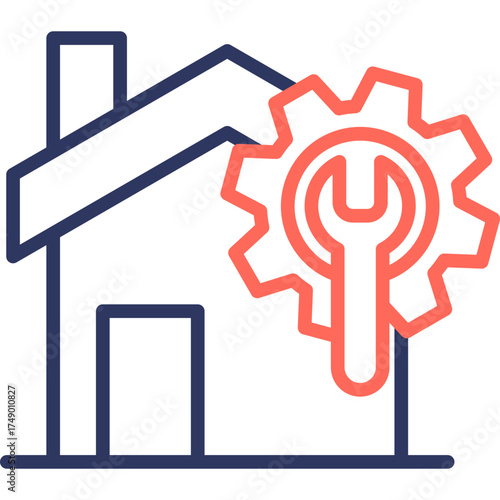Home Repair line color icon