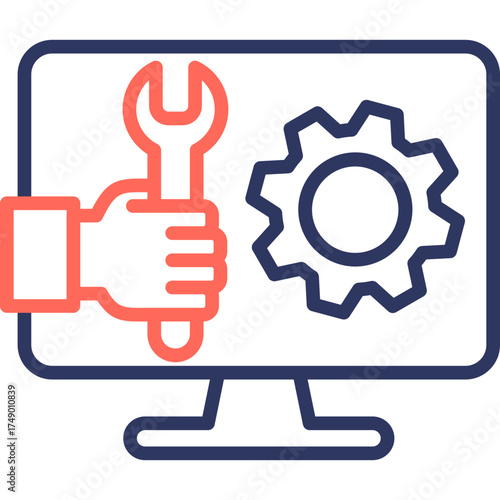 It Support line color icon