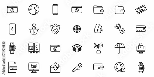 Financial technology vector design showing global economics and online security, perfect for fintech companies looking for a modern, clean digital presence, originally a scalable graphic
