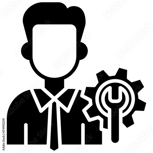 Technical Support glyph icon