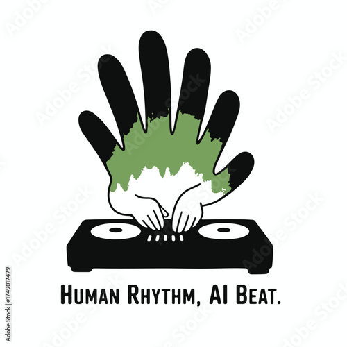 Dynamic dj performing at a vibrant electronic music festival mixing beats with energy and passion isolated on white background