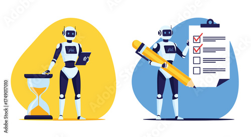 Robots are increasingly being used for automation and efficiency in various tasks.