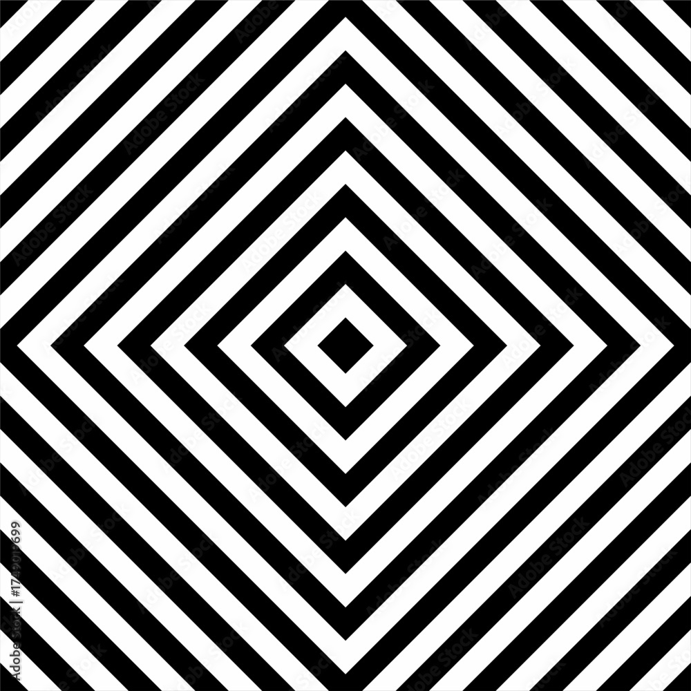 Fototapeta premium Modern Black and White Geometric Seamless Patterns – Optical Abstract Background Design