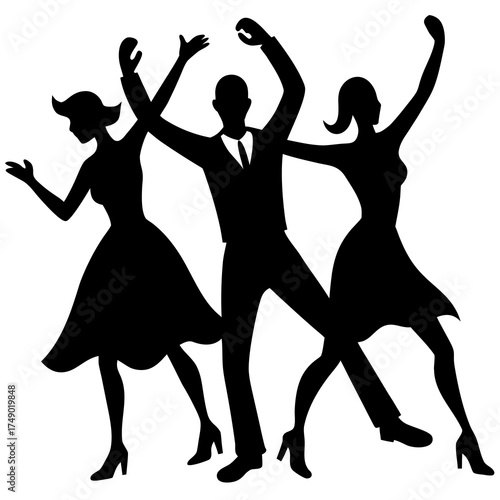 ballet dancers silhouette