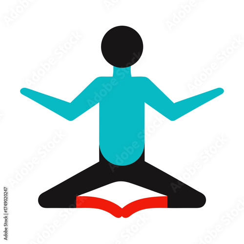 illustration of a man with a book